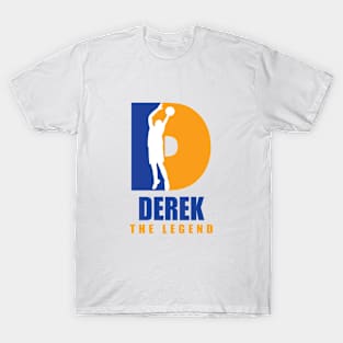 Derek Custom Player Basketball Your Name The Legend T-Shirt